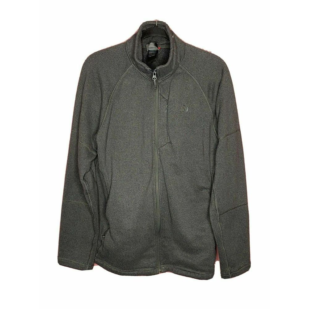 NORTHFACE Mens Gray Zip Up Fleece Jacket Sz L